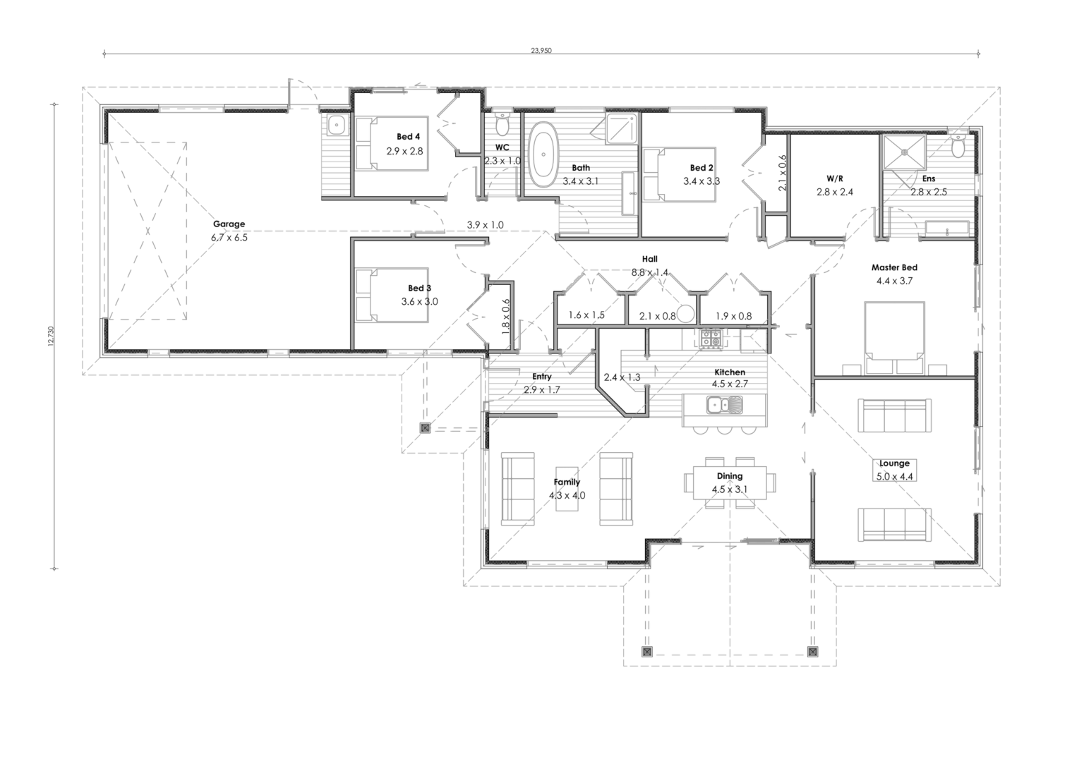 Norfolk House Plan | 242 sqm, 4 bedrooms, 2 bathrooms | Highmark Homes ...